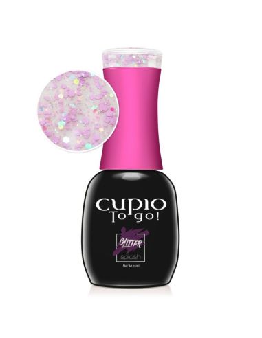 Gel Lac Cupio To Go! Glitter Splash - Lavander Confetti 15 ml
