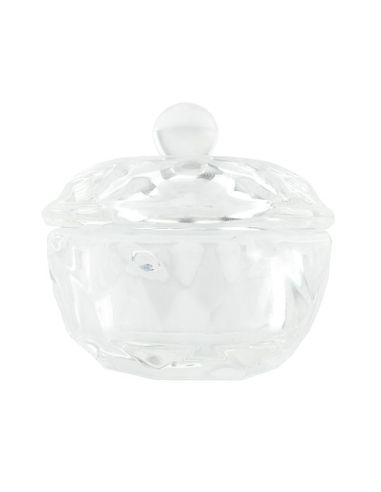 Bicchiere in vetro con coperchio