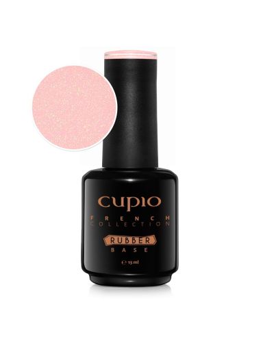 FRENCH RUBBER BASE CUPIO BLUSH shimmer gold
